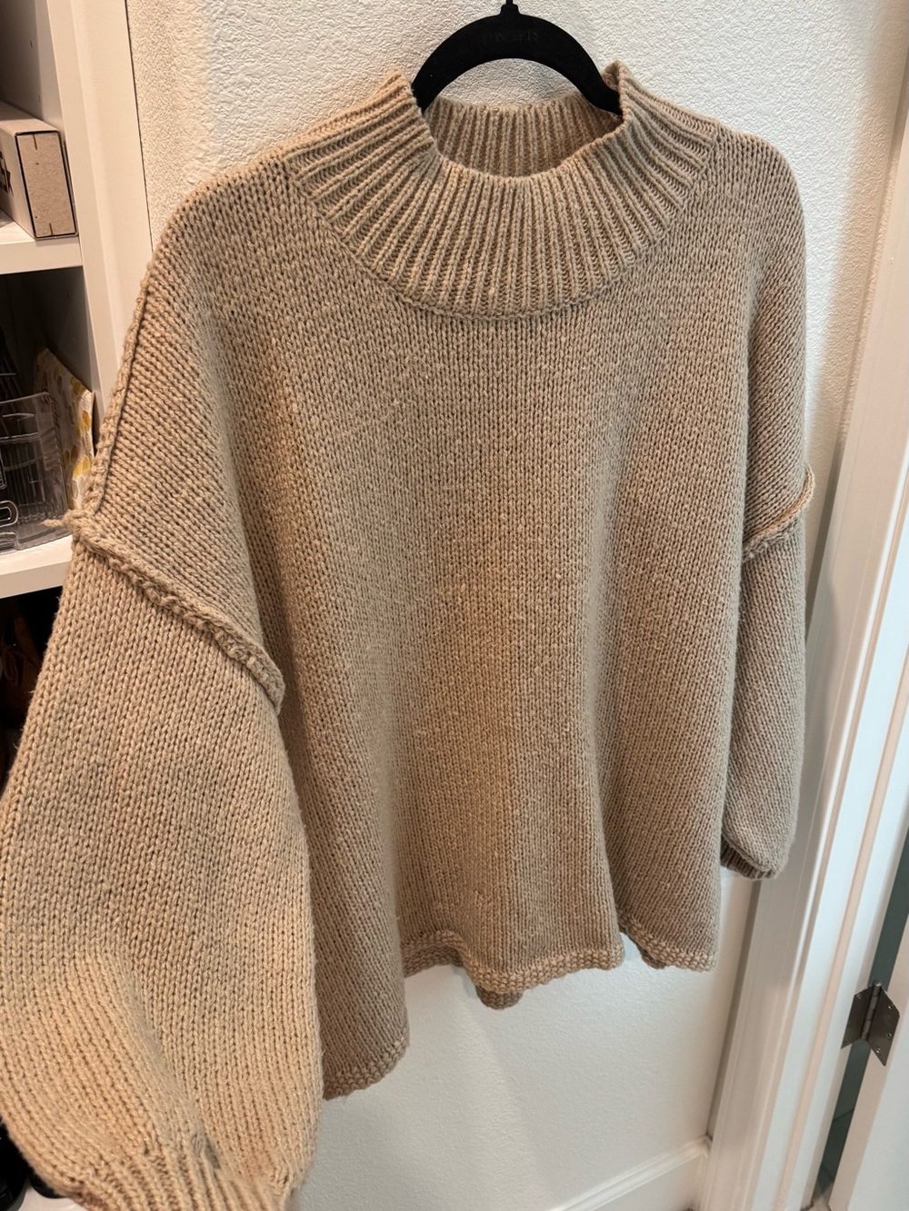 Women’s Cozy Mock Neck Sweater - Cream